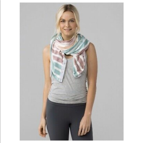 Lululemon Vinyasa Pink and Green Wrap Scarf - Picture 2 of 5